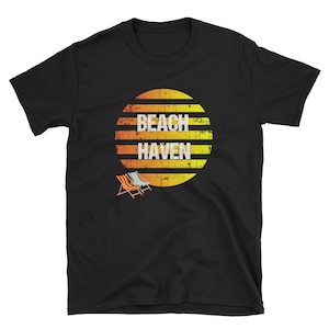 Beach Haven Beach Urlaub Spot Geschenk Shirt New Jersey Strand Sommer Fun Sonne tan Ozean Surfen Sand schwimmen weich bequem Kurzarm Ring sp