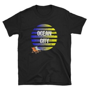 Ocean City Beach vacation spot gift shirt new jersey shore summer fun sun tan ocean surfing sand swim soft comfortable short sleeve ring spu