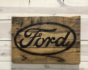 Ford Reclaimed Timber Sign