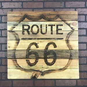 Route 66 Reclaimed Timber Sign