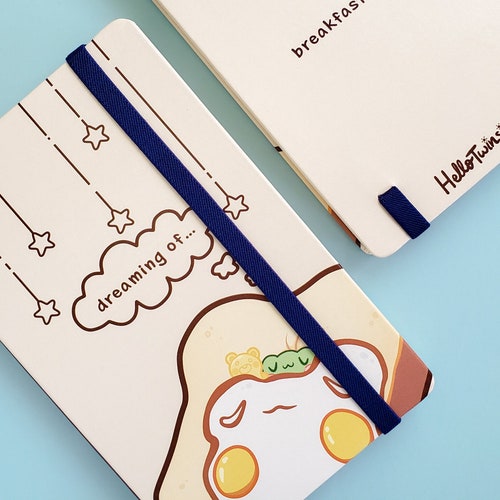 Breakfast As Bed Frog Journal/Notebook | A5 Dotted Grid Journal | Hardcover Notebook