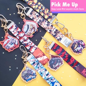 Pick Me Up: Sleepy Luxiem Wrist Lanyards and Acrylic Charms