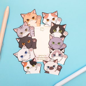 Smol Cats Sticker Pack | 10 Piece 2 Inch Stickers | Matte Journal/Planner Stickers