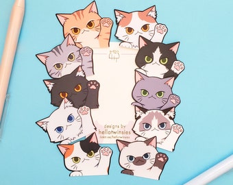 Smol Cats Sticker Pack | 10 Piece 2 Inch Stickers | Matte Journal/Planner Stickers