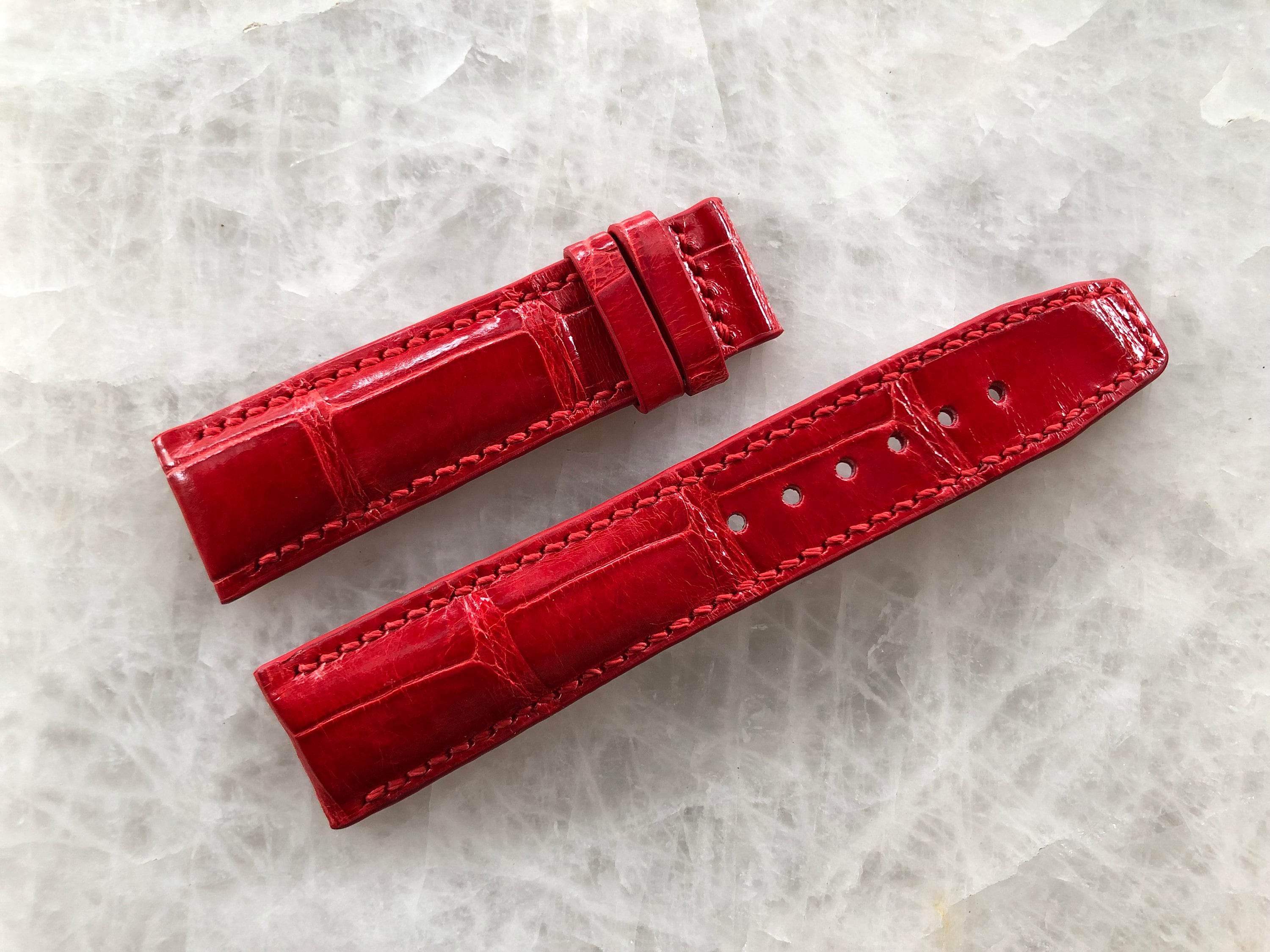 21mm/18mm Handmade Alligator Crocodile Leather Watch Strap Etsy UK