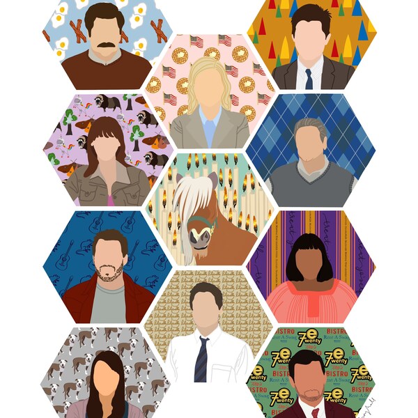 Parks and Rec Art, parks and recreation Print, Ron Swanson, Leslie Knope Parks and Recreation Print