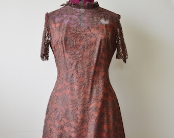 burgundy long sleeve dress casual Red Corduroy Collared Sally Dress main image 0