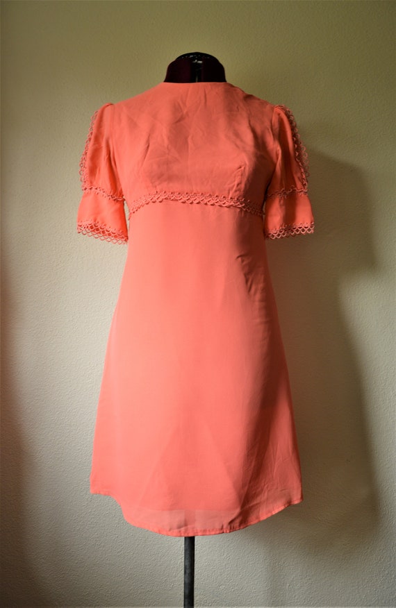 Vintage 1970's pink mini party dress