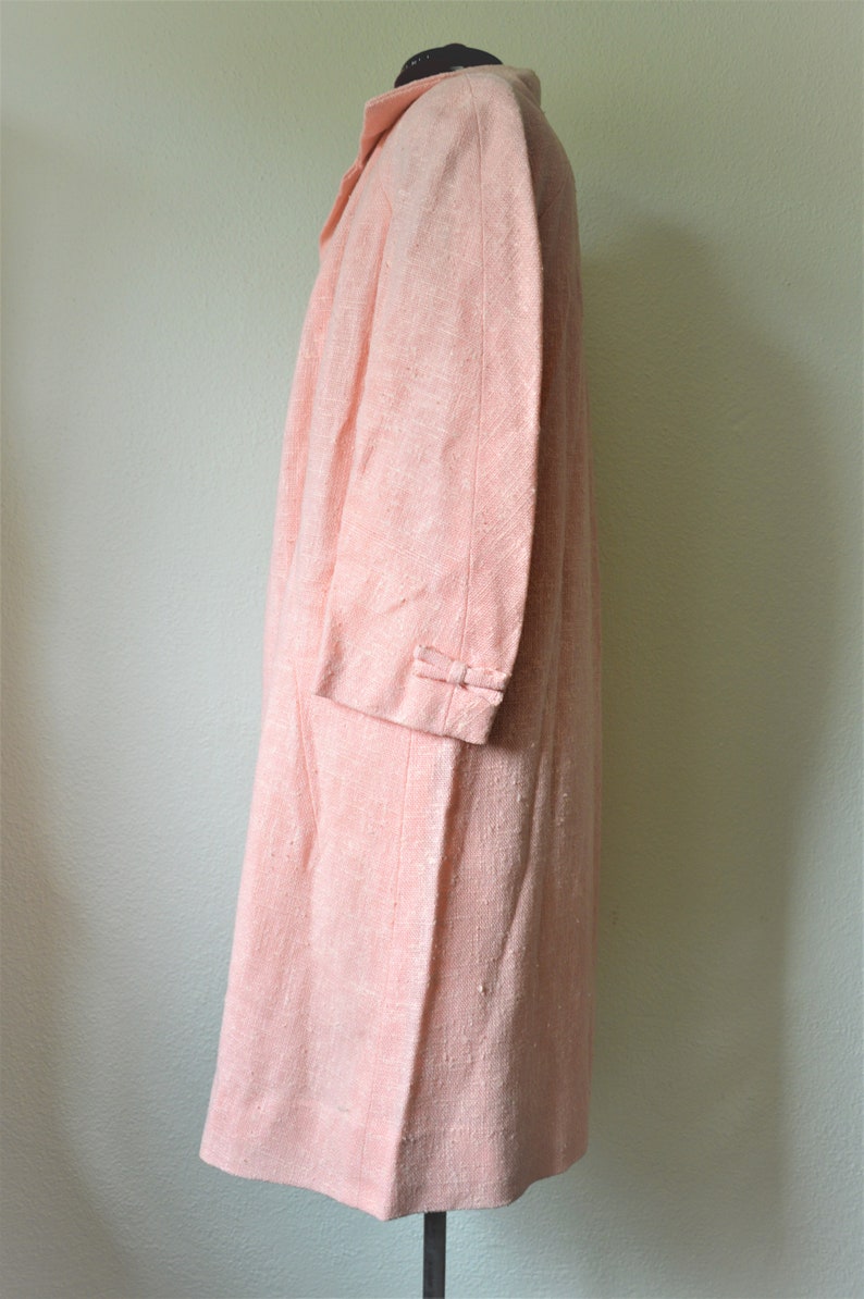 1960/'s Dress and Coat XS S vintage spring mini dress mid century over coat mid century jackie kennedy