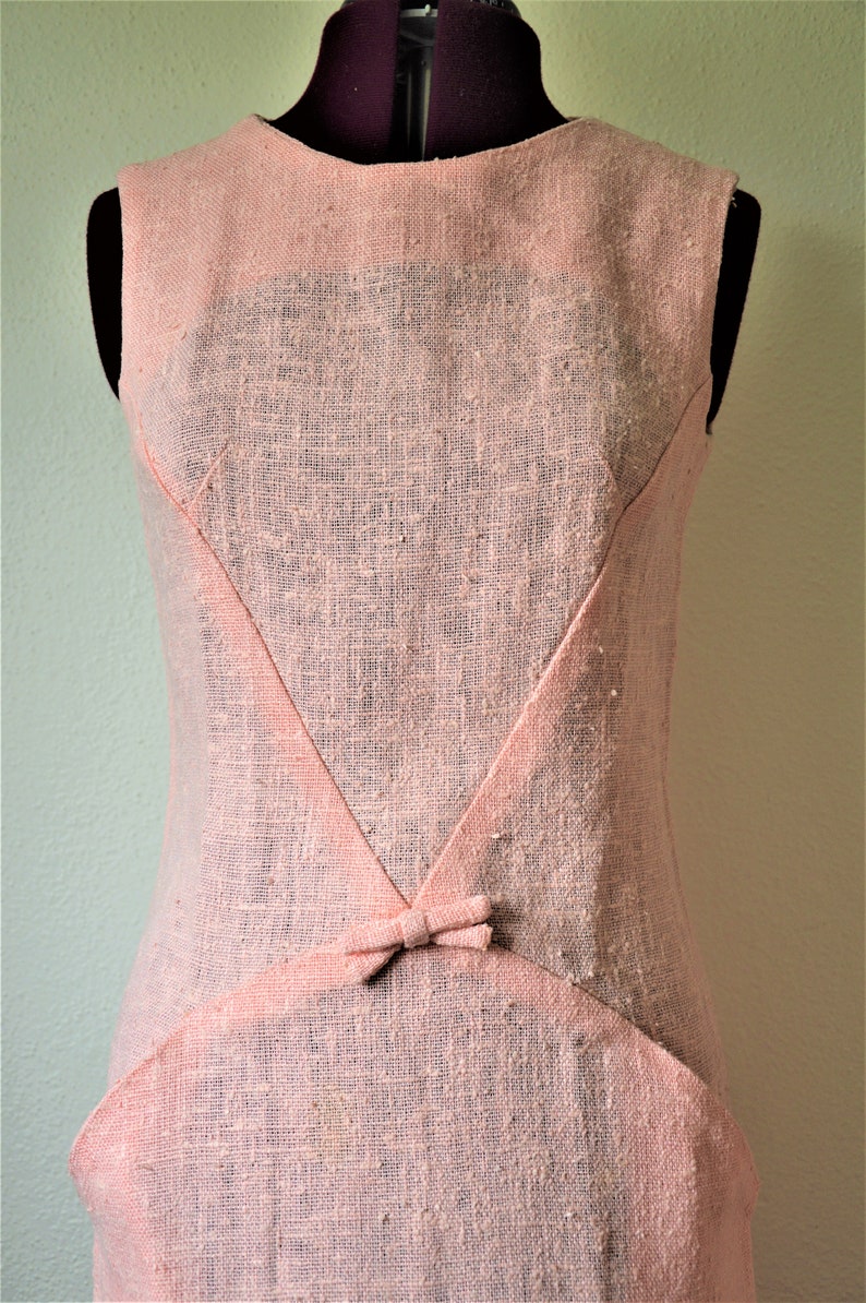 1960/'s Dress and Coat XS S vintage spring mini dress mid century over coat mid century jackie kennedy