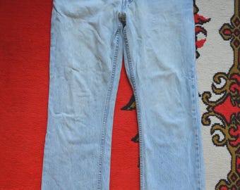 Vintage 90s LEVI'S Light wash 552 jeans // Womens W 29 L 30 size 10 11 // light wash faded distressed boot cut retro classic minimalist // S