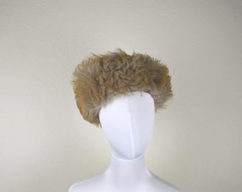 Vintage Jacoll Faux Fur Hat Dark Brown Pillbox Style Pom Poms Made in England Vintage Faux Fur Pill Box Hat Dark Brown JACOLL Hats 1940s  main image 3