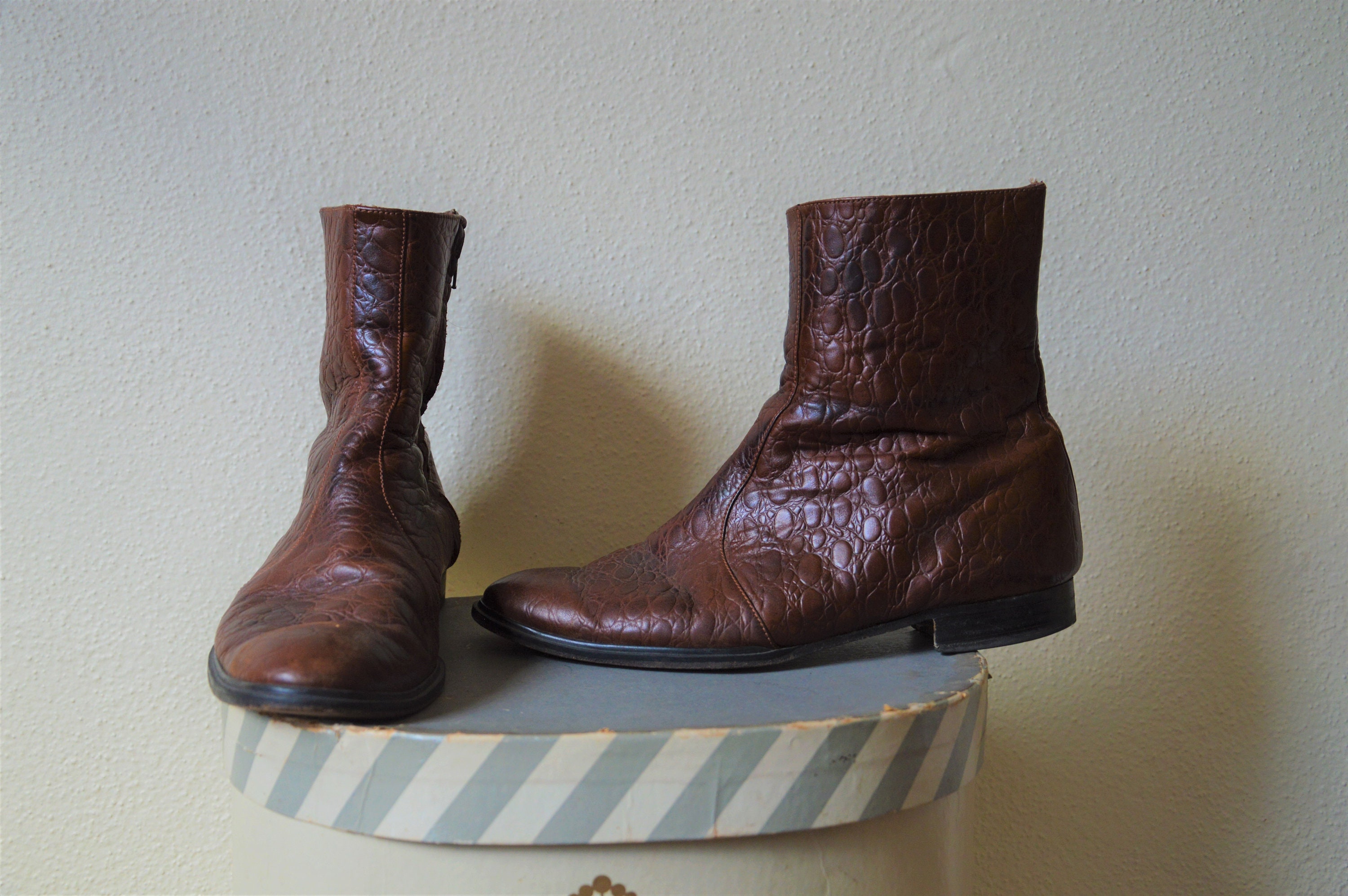 Faux Alligator Boots - Etsy