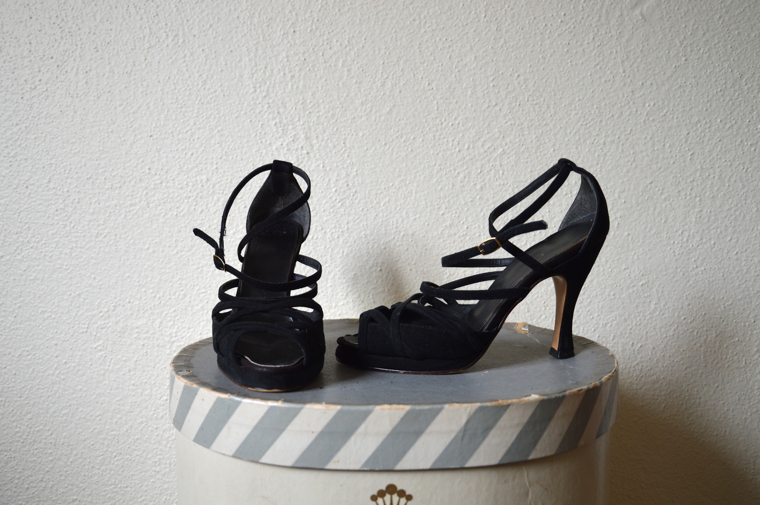 Beth black diamante strap heels – Glamify Famous For Loungewear