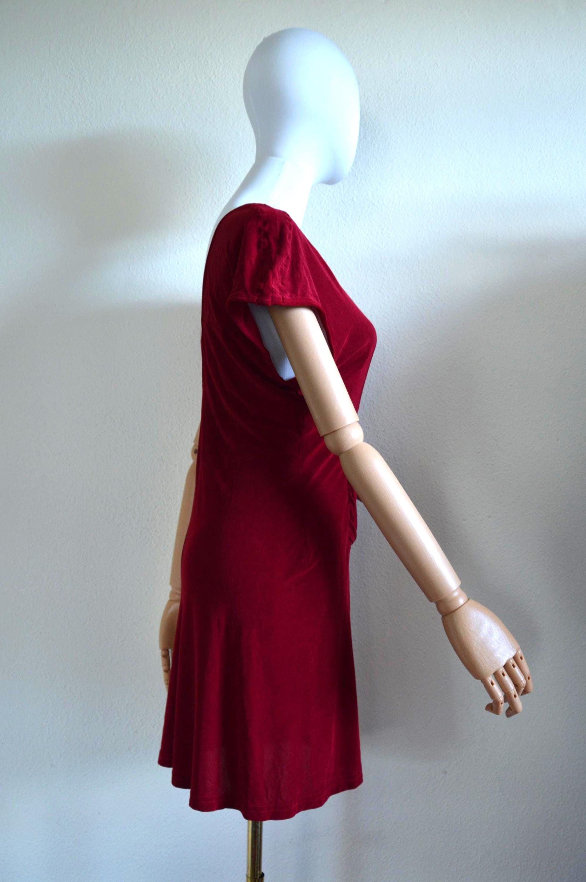red dress y2k Y2K Layered Bra Style Slip Mini Red Dress