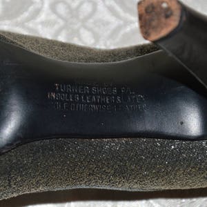 Silver Dollar shoes Vintage late 40's grey open toe heels 6 au image 4