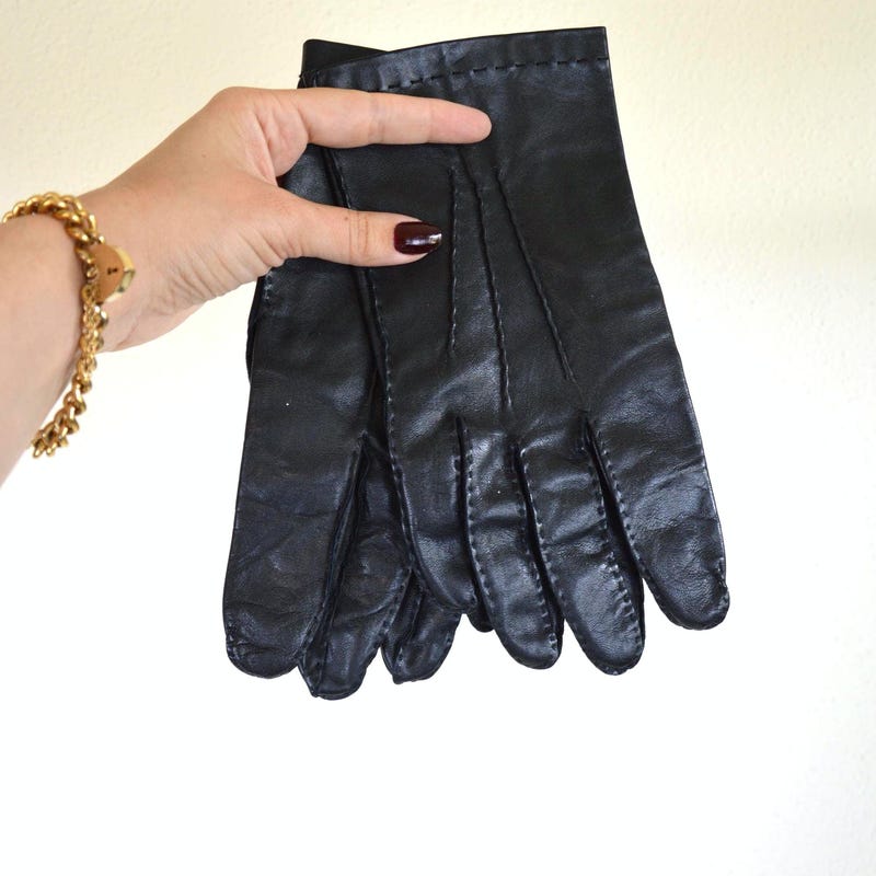 Historical Leather Gloves Black