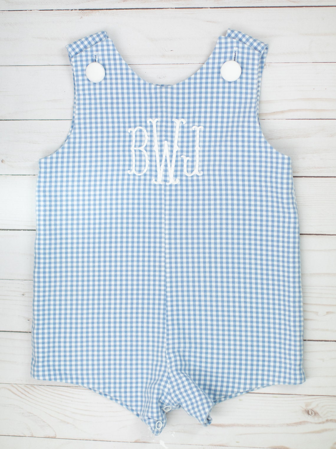 Knit Bunny with Blue Gingham Jon Jon