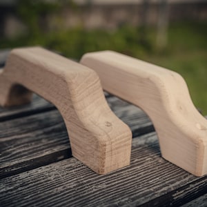 Handgefertigter Sauna-Türgriff aus Holz - Griff aus Eschen-, Eichen- und Kiefernholz