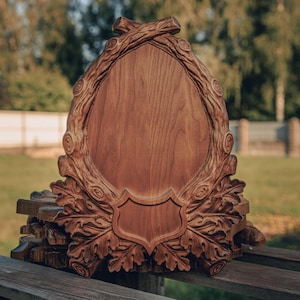 Ash Wood Trophy Mount Plaque | European Skull Mount | Hunting Wall Decor | Custom Deer Boar Skull Board | Rustic Handmade Gif