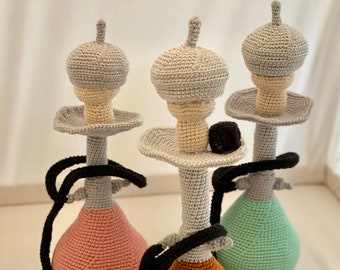 KLEINE SHISHA, Gehäkelt aus Baumwollgarn, Geschenk, Einzigartig, Hookah