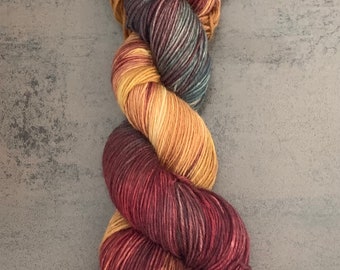 BÜCHER, Handgefärbte Wolle, Handdyed Yarn, verschiedene Wollarten, mit Säurefarben gefärbt, Merino, 4-fach, Glitzer, Tweed, 6-fach, 4-fach