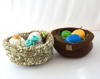Crocheted Easter basket, crocheted decoration, Easter