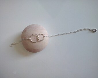 Interwoven silver chain bracelet