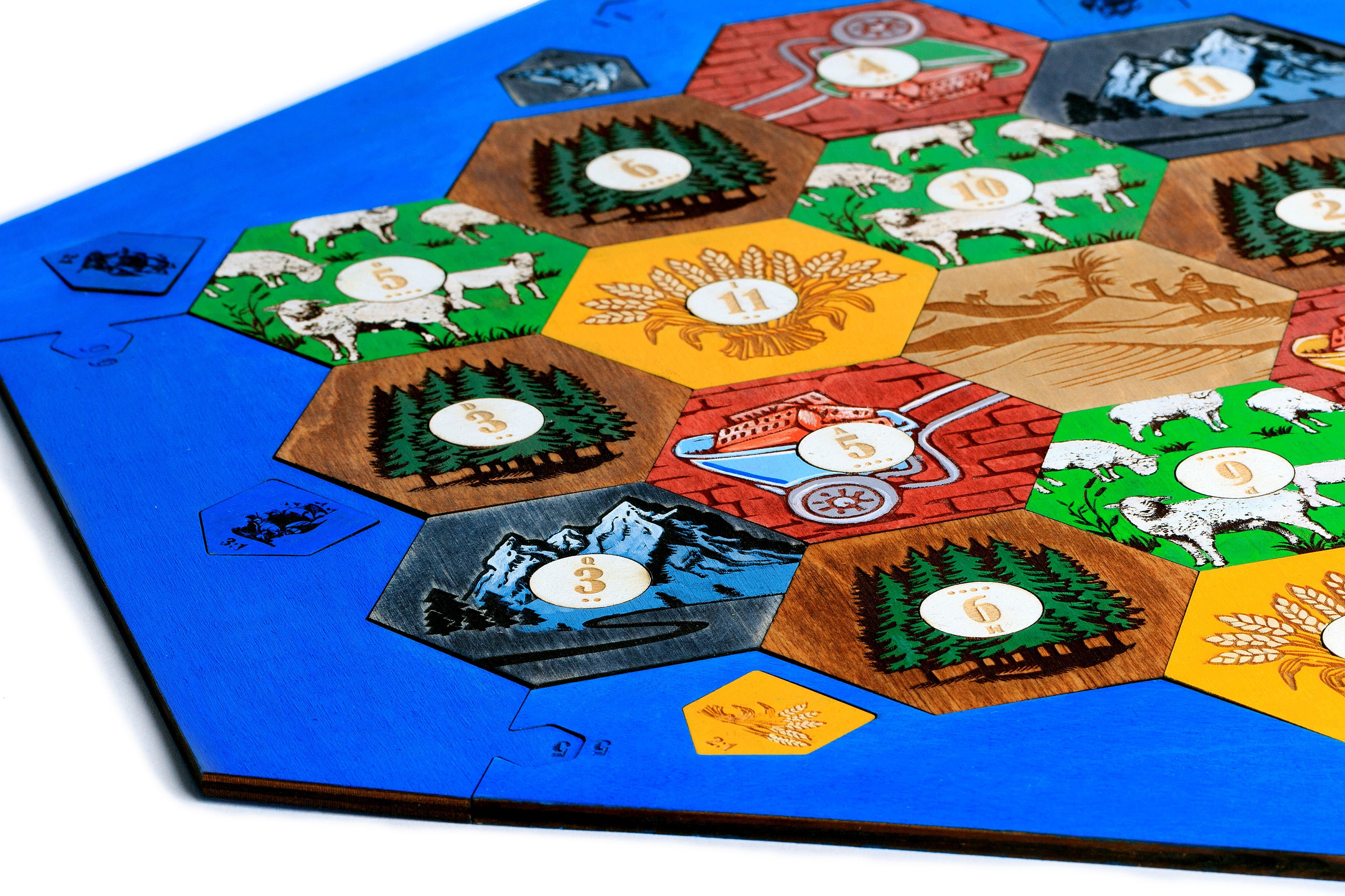 Settlers of Catan Board 3-4 Players. Handmade. Custom Wood ...