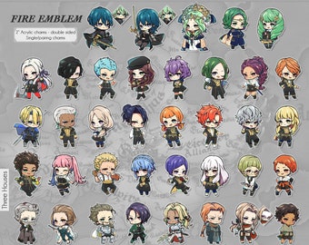 PRE-ORDER Fire Emblem 2" Charms (250+ characters) Three Houses, Awakening, Fates, Sacred Stones, Heroes, SoV, Blazing Sword