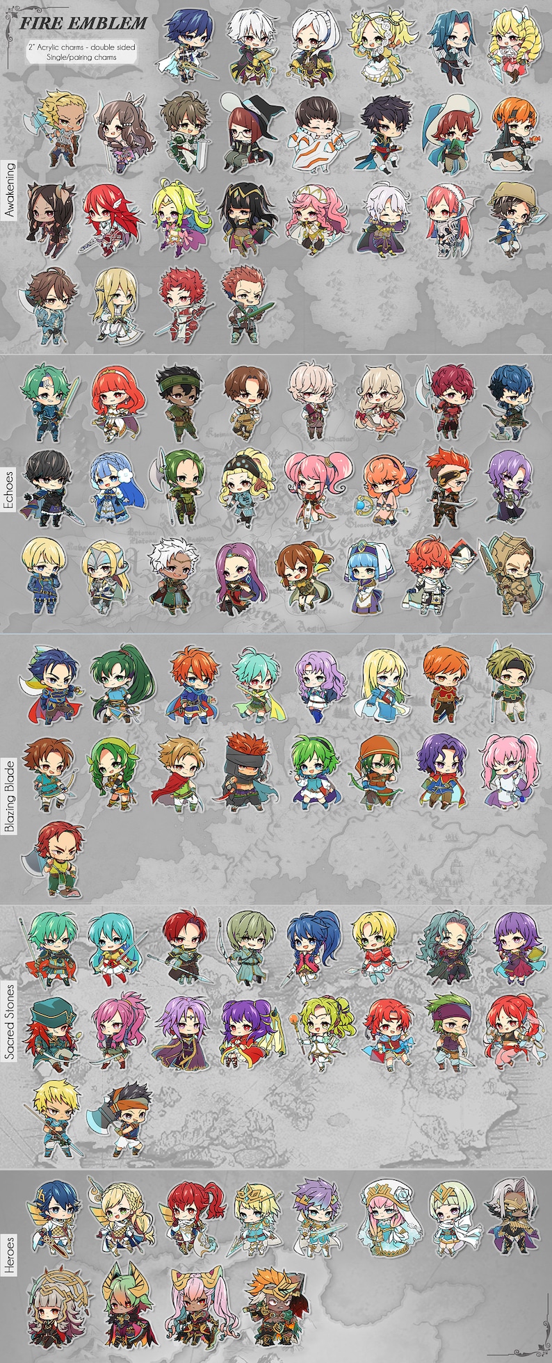 Fire Emblem Stickers Total: 220 Fates, FE7, Three Houses, Awakening, Sacred Stones, Heroes, Engage image 3