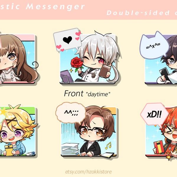 Mystic Messenger 2" Charms -Day/Nighttime- Double-sided [Preorder]