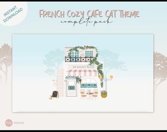 French Cafe Cozy | Cafe | Coffee | Twitch COMPLETE Pack