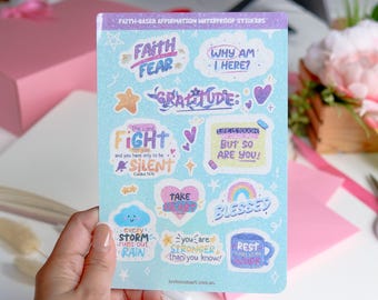 Take Heart Bible Stickers Stickers for Women | Uplifting Christian Messages | Vinyl Laminated