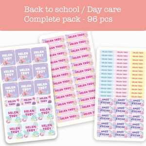 96 pcs x Étiquette étanche sirène pour enfants | Stickers personnalisés personnalisés