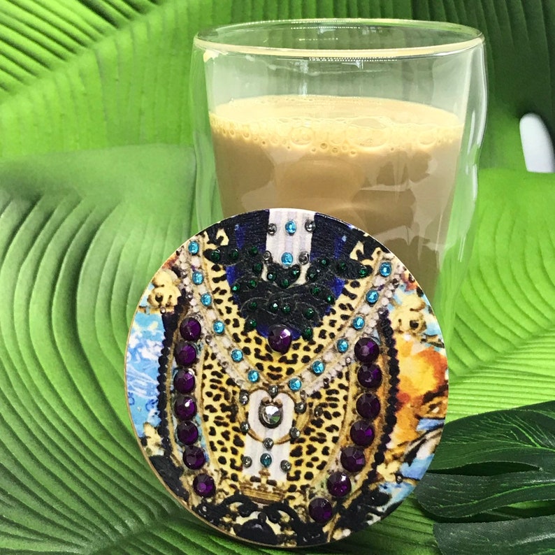 Glass Travel Coffee Cup With Decorated Jewelled Lid Eco Etsy