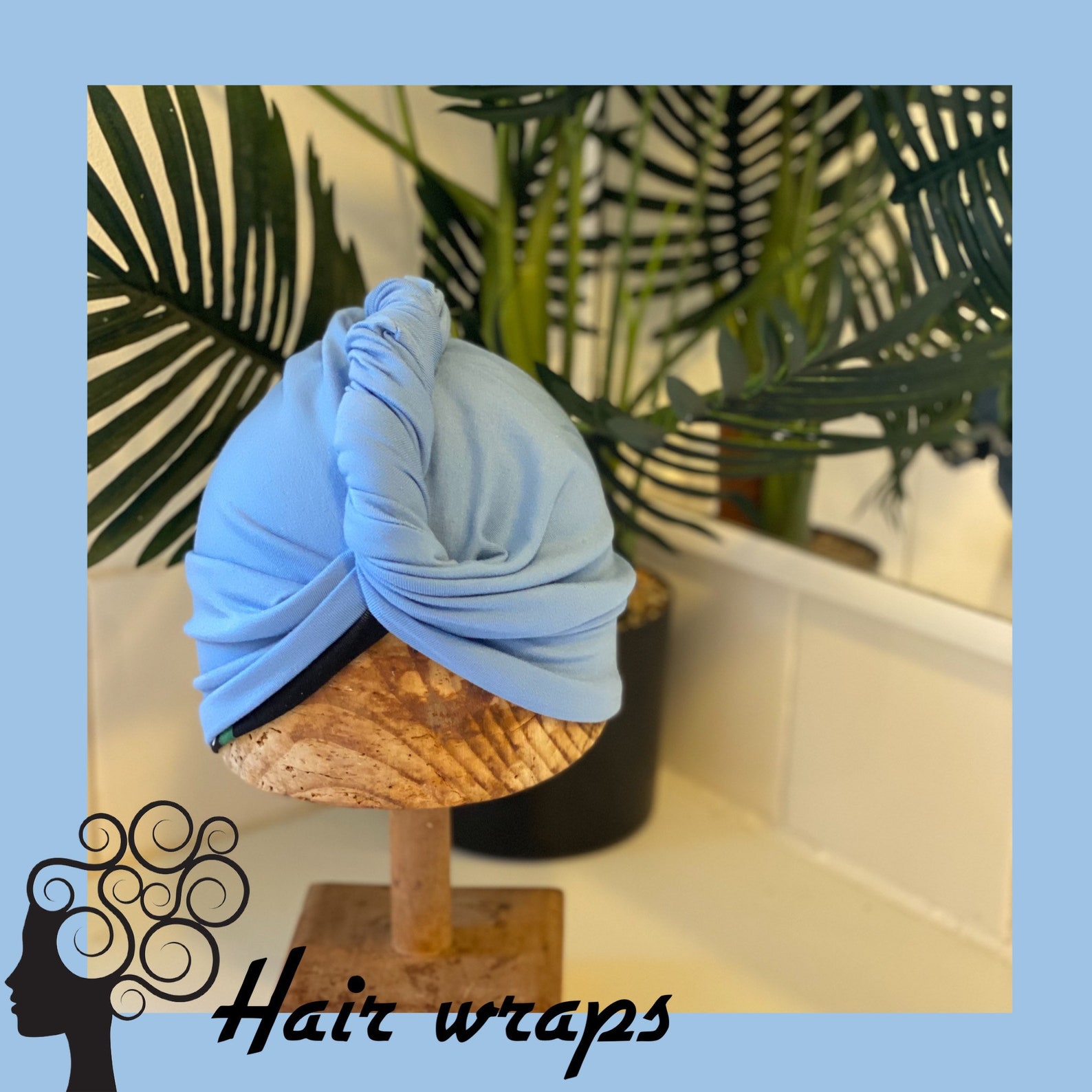 T shirt curly hair towel wrap double layer cotton jersey. For Etsy