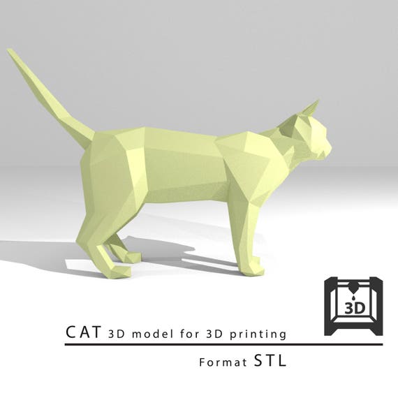 Cat 1. 3D Model for 3D Printing. Format STL - Etsy