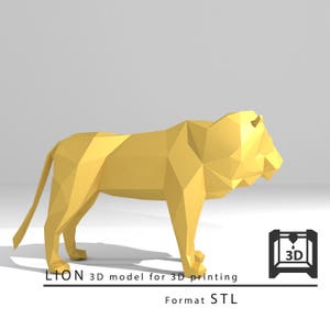 Lion 3D model for 3D printing. Format STL