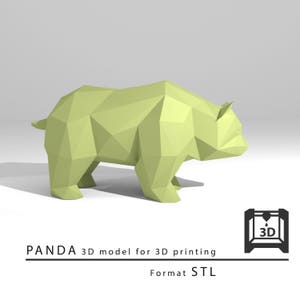 Panda 3D model for 3D printing. Format STL