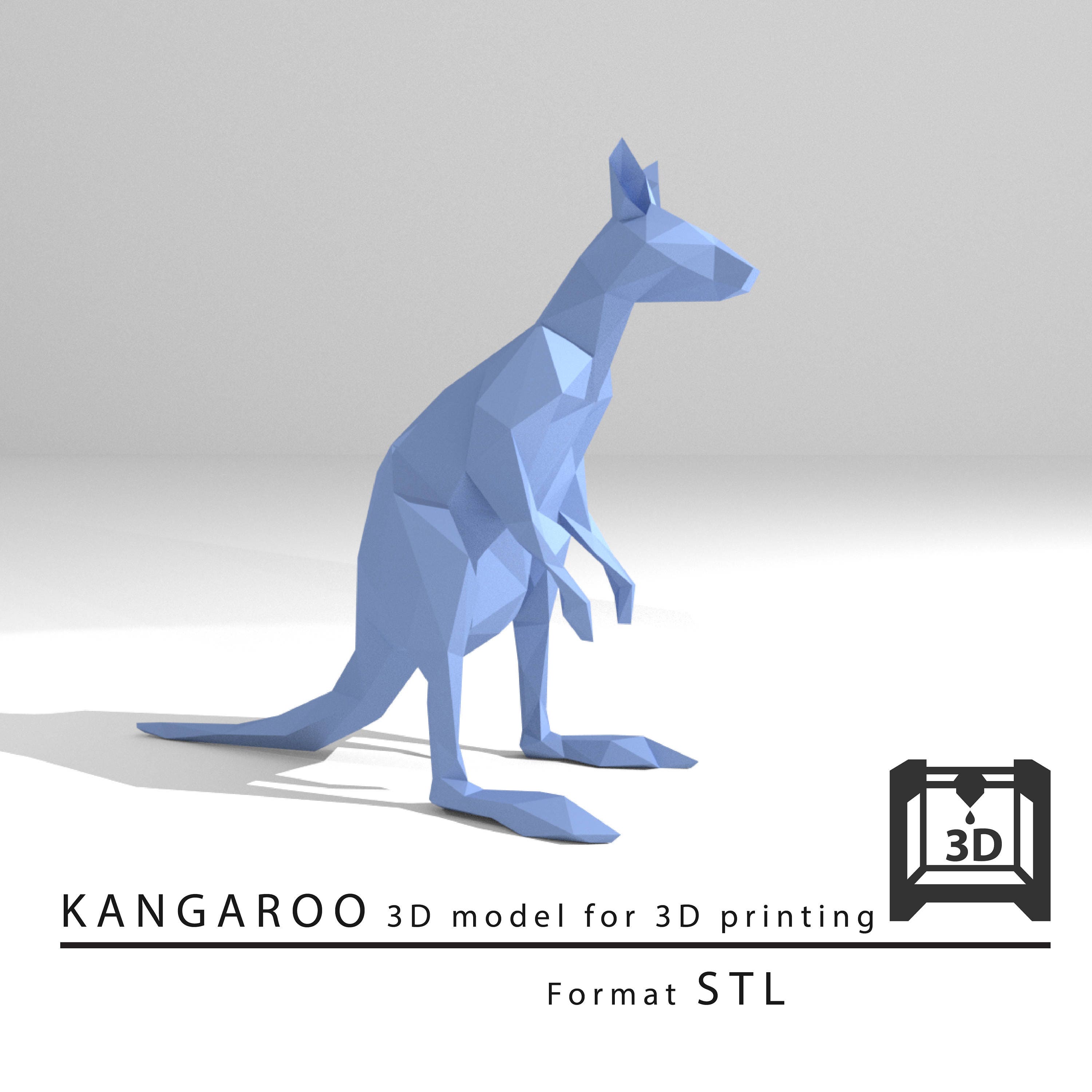 Kangaroo 3d Model For Printing Format Stl Zoom