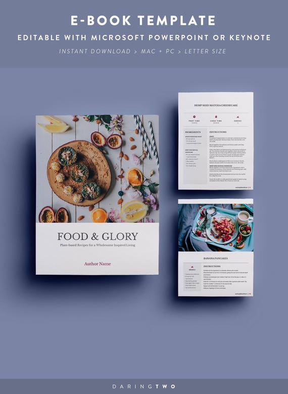 R1 Recipe Ebook Template 16 Pages Fully Editable Etsy