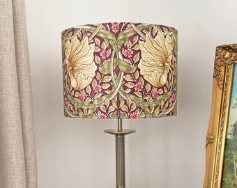 William Morris Pimpernel Aubergine/ Olive Lampshade - 3 sizes