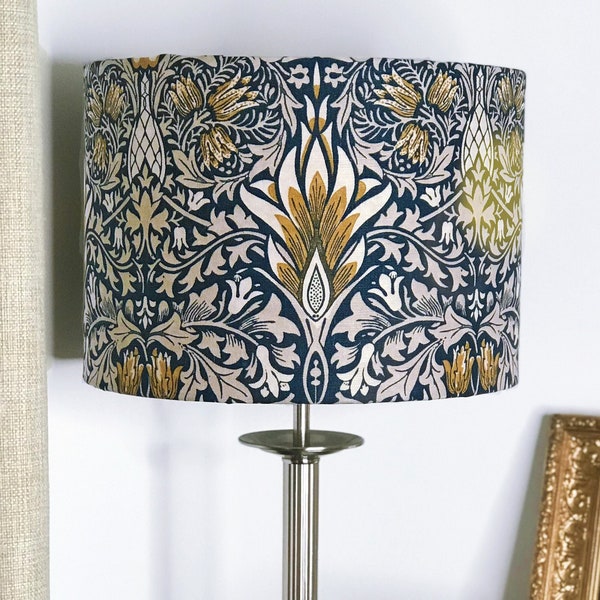 Indigo William Morris Snakeshead Lampshade - 3 Sizes