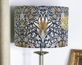 Indigo William Morris Snakeshead Lampshade - 3 Sizes