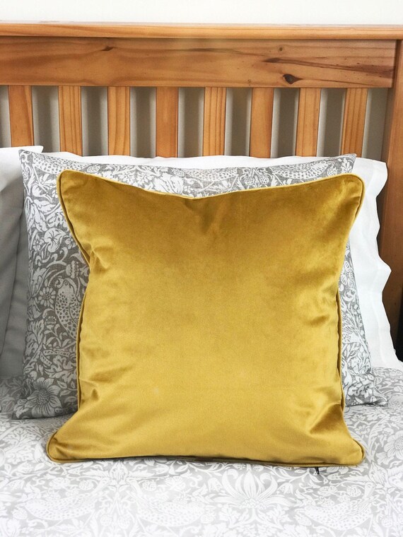 Luxury Mustard Yellow Velvet 18 x 18 Designer Etsy