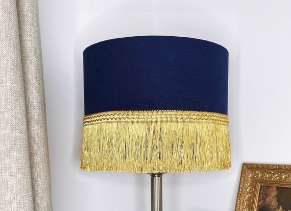 Blue tassel lampshade discount