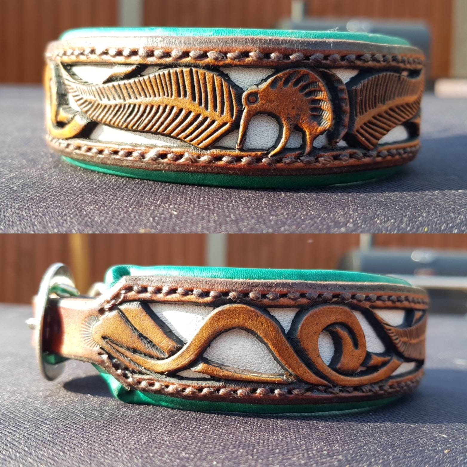 Custom Leather Dog Collars Tooled and Hand Carved Etsy UK