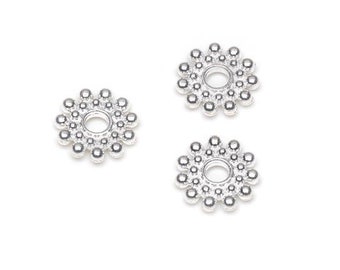 Silver Star Spacer Beads