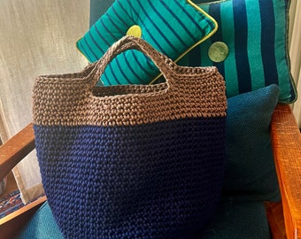 Bordighera bag M blue/brown